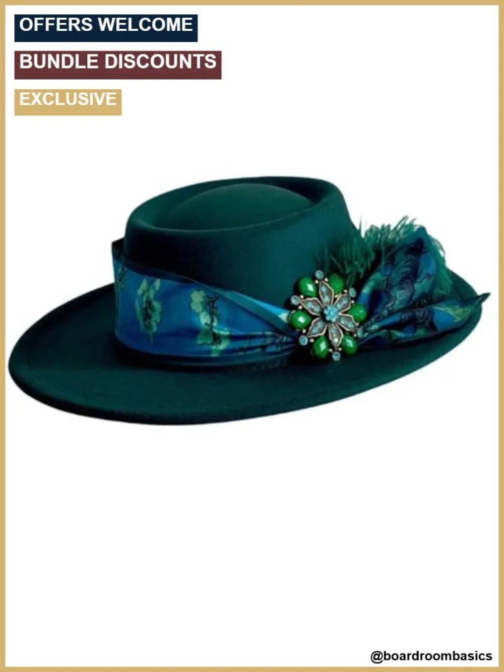 Women Wide Brim Fedora Hat Floral Trim Wedding Party Sun Protection